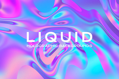 Iridescent Holographic Liquid Backgrounds 3d 3d render abstract background branding cinema 4d fluid gradient graphic design holographic liquid wallpaper