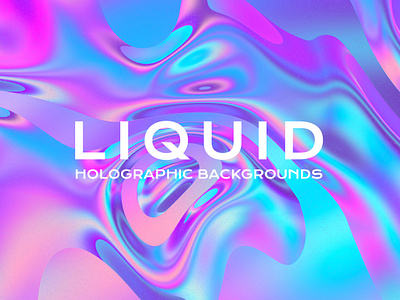 Iridescent Holographic Liquid Backgrounds 3d 3d render abstract background branding cinema 4d fluid gradient graphic design holographic liquid wallpaper