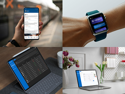 Seamless Team Management Across Devices apple watch collabration desktop digital workspace echo system ipad laptop smartphone smartwatch tablet team management ui ux vision pro