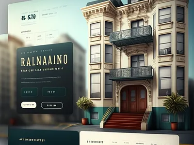 Apartments for rent in San Francisco design graphic design illustration midjourney ui