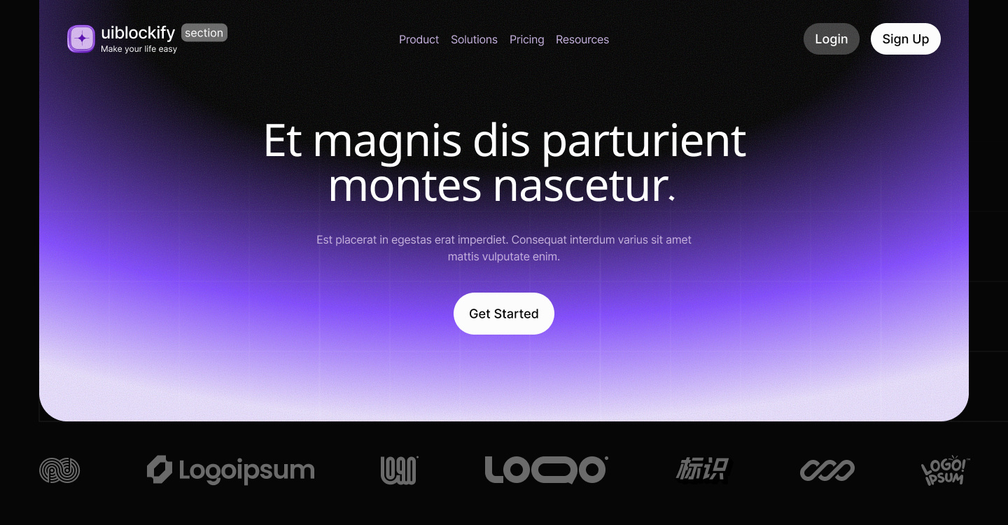 hero section dark style components copy to figma cta figma design hero section uiblockify