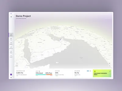 Environmental Management Platform carbon climate tech dashboard environment gis management map restoration spatial ui