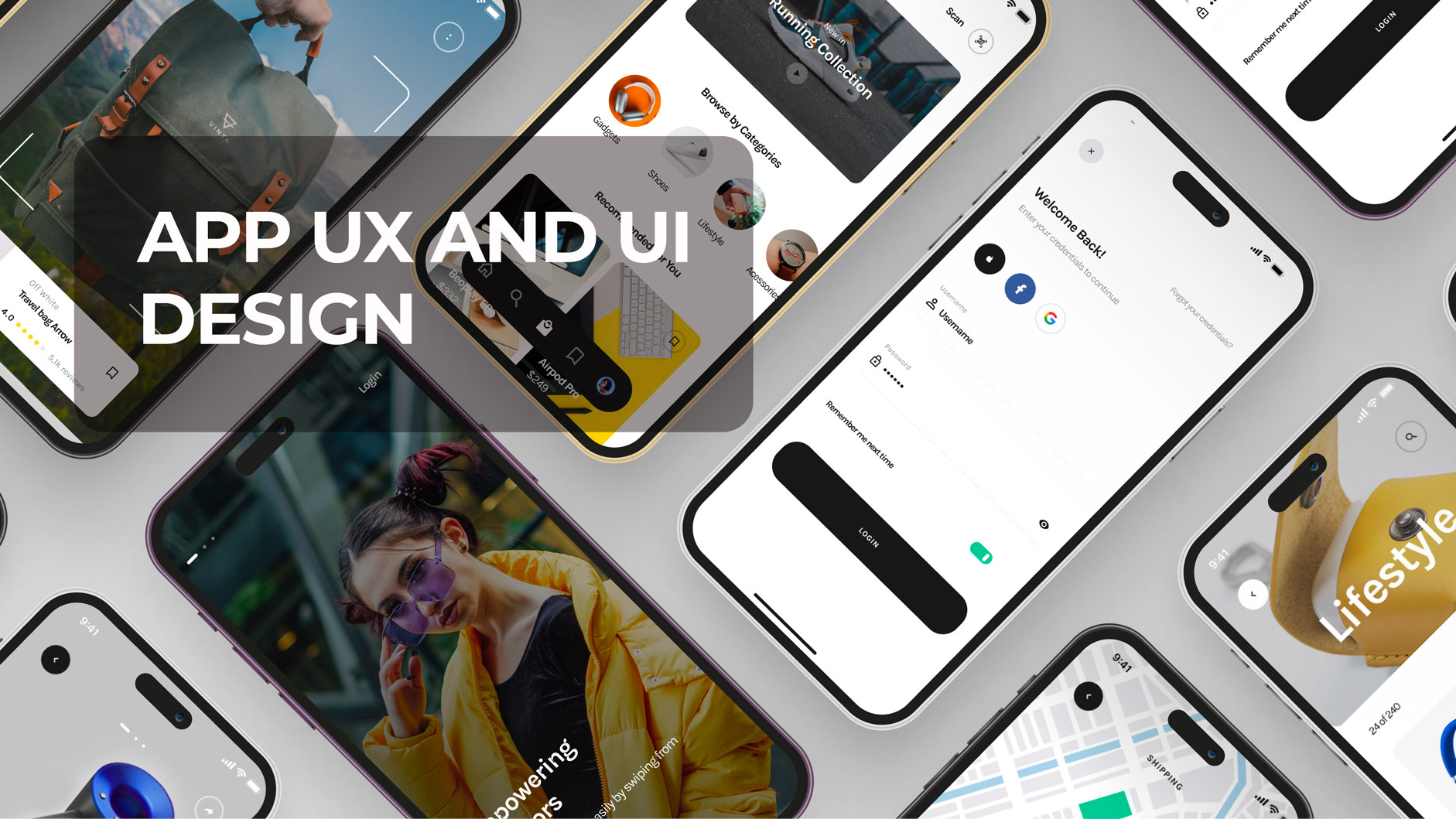 App screen designs for an ecommerce app application brand identity designer identity logotype mvp ui user interface ux