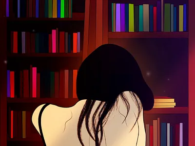 Reading books is love ❤️‍🔥 aesthetic art concept digital digitalartwork digitalillustration graphic design illustration recommendations vector