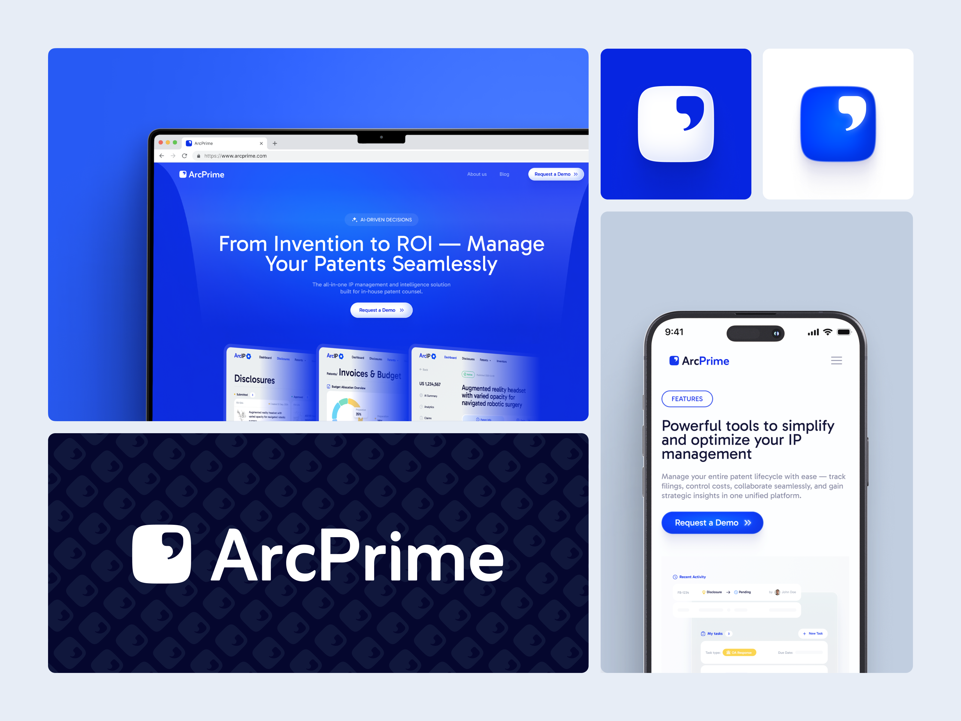 Motion Design for ArcPrime.com animation branding graphic design landing page marketing website motion graphics saas ui