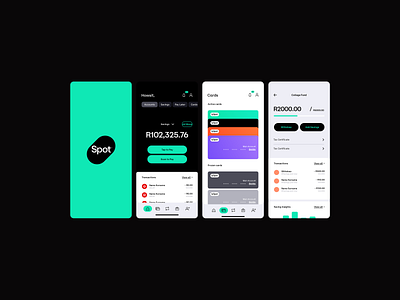 Spot Money app design banking brand identity branding clean creative design inspiration digital branding financial fintech graphic design logo design mobile app modern south africa spot money ui vibrant visual identity