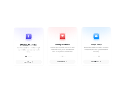 Fitness Metrics - UI Cards bento bmi cards dashboard ui fitness ui wellness
