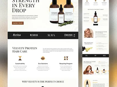 Smart Productivity Website Design beauty brand branding design figma framer hair care hair strenght landing page luxury product design personal care protein treatment self care uiux web design website design wellness wordpress