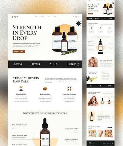 Smart Productivity Website Design beauty brand branding design figma framer hair care hair strenght landing page luxury product design personal care protein treatment self care uiux web design website design wellness wordpress