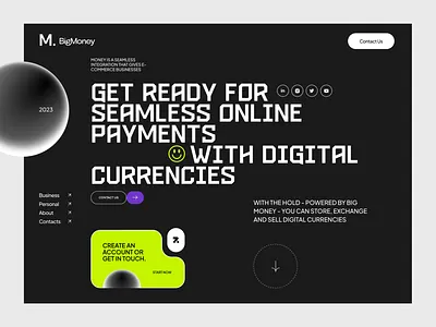 Digital Banking Website banking best design branding currency exchange finance finance website homepage landing page management minimal money product design saas startup ui ux user interface wallet webdesign website