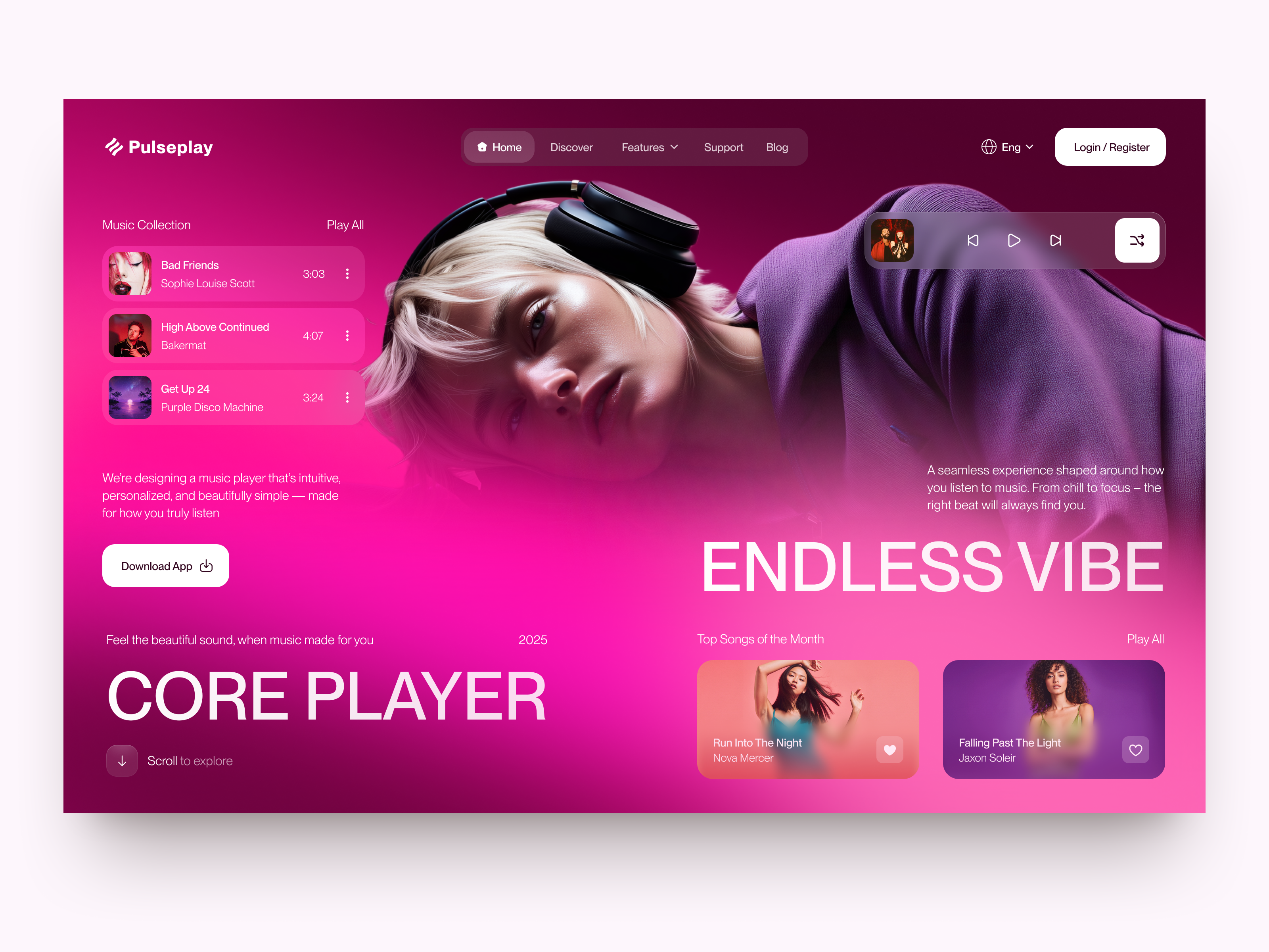 UI-UX for Audio Streaming design interface product service startup ui ux web website