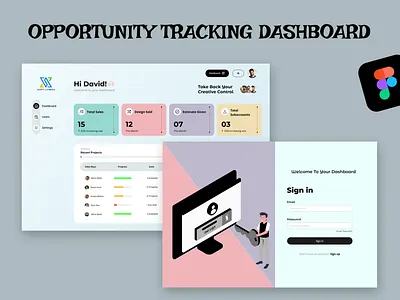 Opportunity Tracking Dashboard design system figma leads tracking dashboard opportunity tracking dashboard performance tracking dashboard sales dashboard sales representative dashboard sales tracking dashboard sign in screen ui ui ux