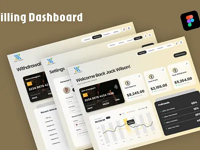 Billing/Investment Dashboard 3d animation bank dashboard billing dashboard graphic design investment tracking dashboard light dashboard profit tracking dashboard ui