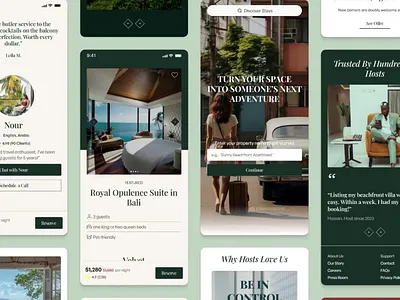 Hospitality Modern, Minimal and Clean after delay animation booking case study cool figma freelance green hospitality landing page minimal modern product design ui ux