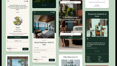 Hospitality Modern, Minimal and Clean after delay animation booking case study cool figma freelance green hospitality landing page minimal modern product design ui ux
