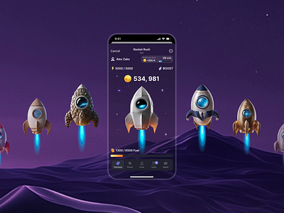 Telegram Game | Clicker App | Mobile Game | App Design animation app design app design concept app interface clicker app clicker mobile app crash game crypto crypto game game app gaming mobile mobile app mobile app design product design tap game tap2earn telegram casino telegram game ui ux