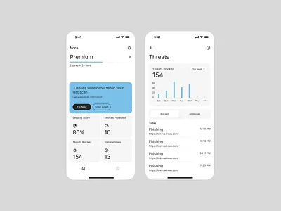 Network Security App app bento grid dashboard network security ui ux