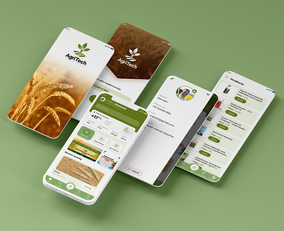 Farmer Mobile App – UI/UX Design (Figma) app design farmer mobile app figma illustration mobile app ui uiux design ux