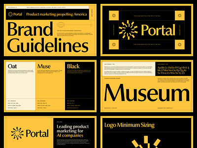 Brand Guide for AI consulting agency ai b2b brand book brand guide brand guidelines branding circular consulting logo modern warm yellow
