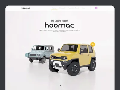 Vehicle Concept Landing Page 3d 4x4 animation blender car concept design features graphic design hoomac hover illustration landing legacy offroad suv ui vehicle webdesign webpage