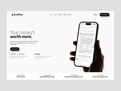 Banking - Landing Page Design ai fintech banking crypto devdock finance finance management fintech landing page mobile banking modern fintech design payment payment gateway payments sales trading ui uiux web page webflow website