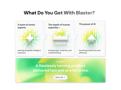 Bento Cards ai ai startup gradient landing page saas
