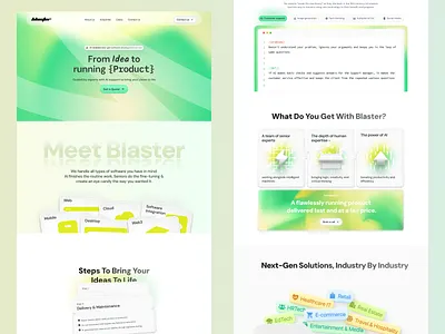 AI-Powered Software Development Landing Page Design ai design ai landing page gradient landing page saas