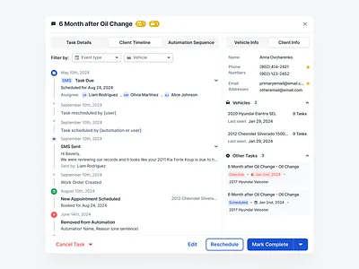 Client Management Dashboard UI – Task Automation client management crm dasboard task automation task management