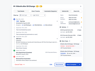 Client Management Dashboard UI – Task Automation client management crm dasboard task automation task management