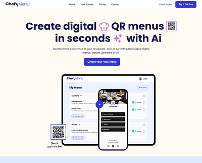 Chefy Menu App / Product Design & MVP Development. mvp development product design prototyping ui ux web design web development