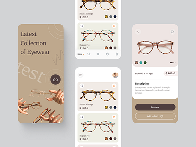 Sunglasses Shopping - Mobile App app app design design e commerce app ecommerce app fashion glasses interfaceminds mobile app mobile app design mobile design mobile ui online shop shop app sunglasses ui ui design
