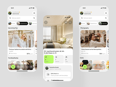 AI Travel - Home, experiences & services redesign ai app ai travel ai travel app airbnb airbnb app app redesign booking app clean design experiences app home booking mobile ap mobile app design modern ui product design services app travel app travel booking app trip planner ui design ux design