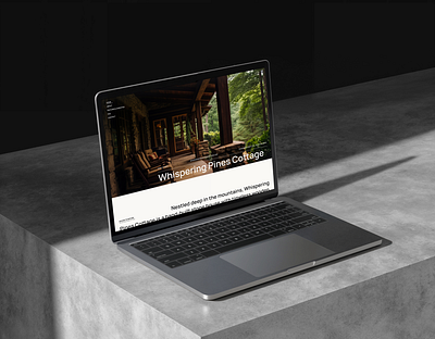 Whispering Pines Cottage design figma framer ui uiux ux web design website