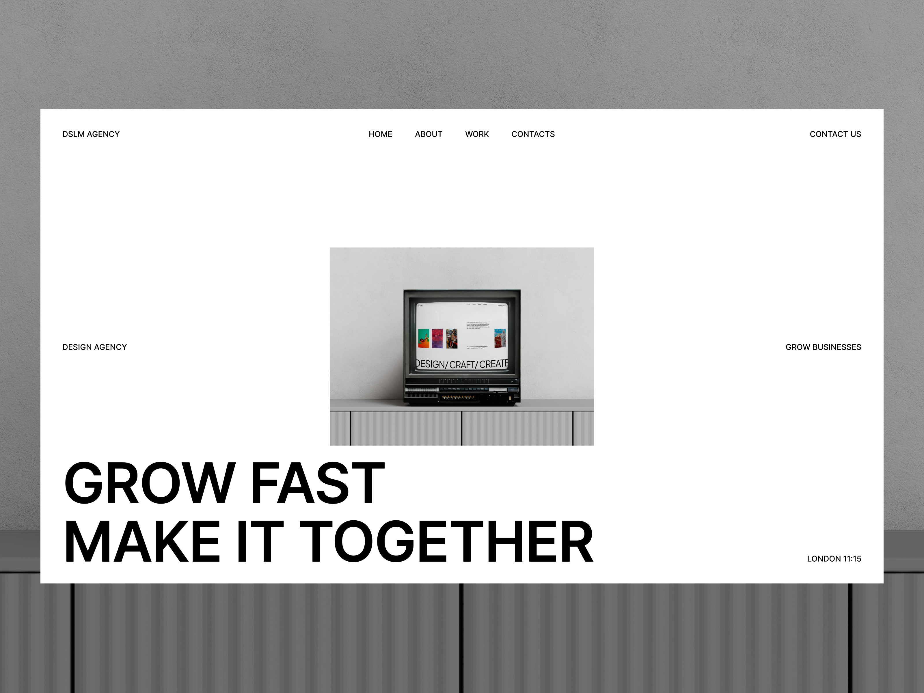 DSLM Agency design minimal typography ui ux uxresearch web design