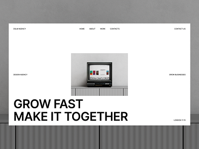 DSLM Agency design minimal typography ui ux uxresearch web design