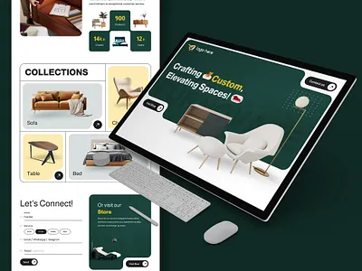 E-commerce Custom Furniture – Design & Frontend Development custom furniture custom furniture website uiux e commerce custom furniture figma to code development home home page design landing page design ui ux