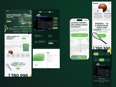 Pareer ai b2c design landing landingpage sport ui ux web webdesign