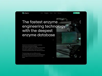 Allozymes — Icons & Infographics Design animation biotech darkmode icons landing motion graphics science startup ui webflow website z1