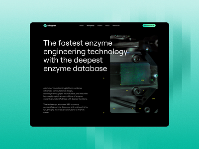 Allozymes — Icons & Infographics Design animation biotech darkmode icons landing motion graphics science startup ui webflow website z1