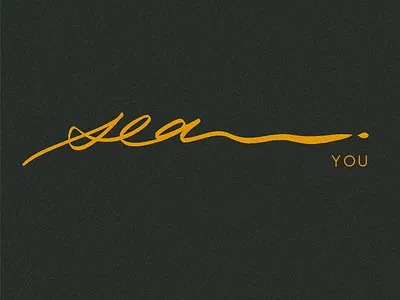 sea you art branding brushlettering calligraphy easy effortless flow iconic lettering line logo relax sea signature stroke surf type vacation