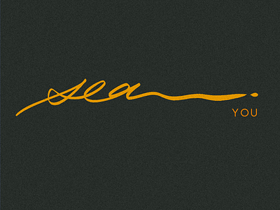 sea you art branding brushlettering calligraphy easy effortless flow iconic lettering line logo relax sea signature stroke surf type vacation