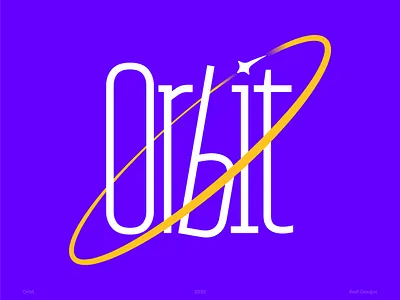 Orbit Logo Design branding circle clean design galaxy graphic design icon illustration logo logo design minimal modern moon orbit planet shine star sun typography vector