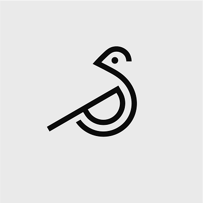 PS birdie monogram bird birdie branding design graphic design illustration logo logotype minimal monogram ps symbol vector