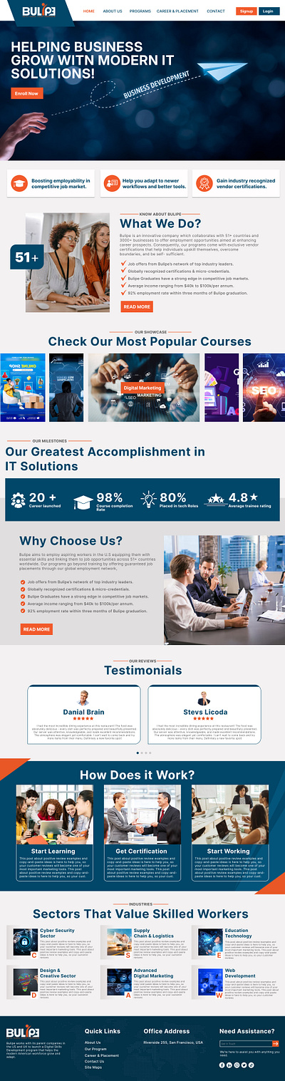 Website Ui/Ux Design for the It Institute case study figma ui ui design ui ux design user experience user interface ux design website ui website ui design