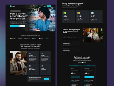 Fintech Agency Website UI – Clean & Modern