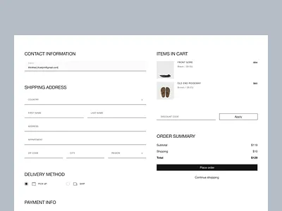 Checkout add to cart cart checkout checkout form checkout page clothing ecommerce ecommerce business ecommerce design ecommerce website shopping web design