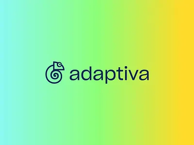 adaptiva - Chameleon Wellness Logo abstract adapted adapting chameleon chameleon logo logo logo design modern wordmark