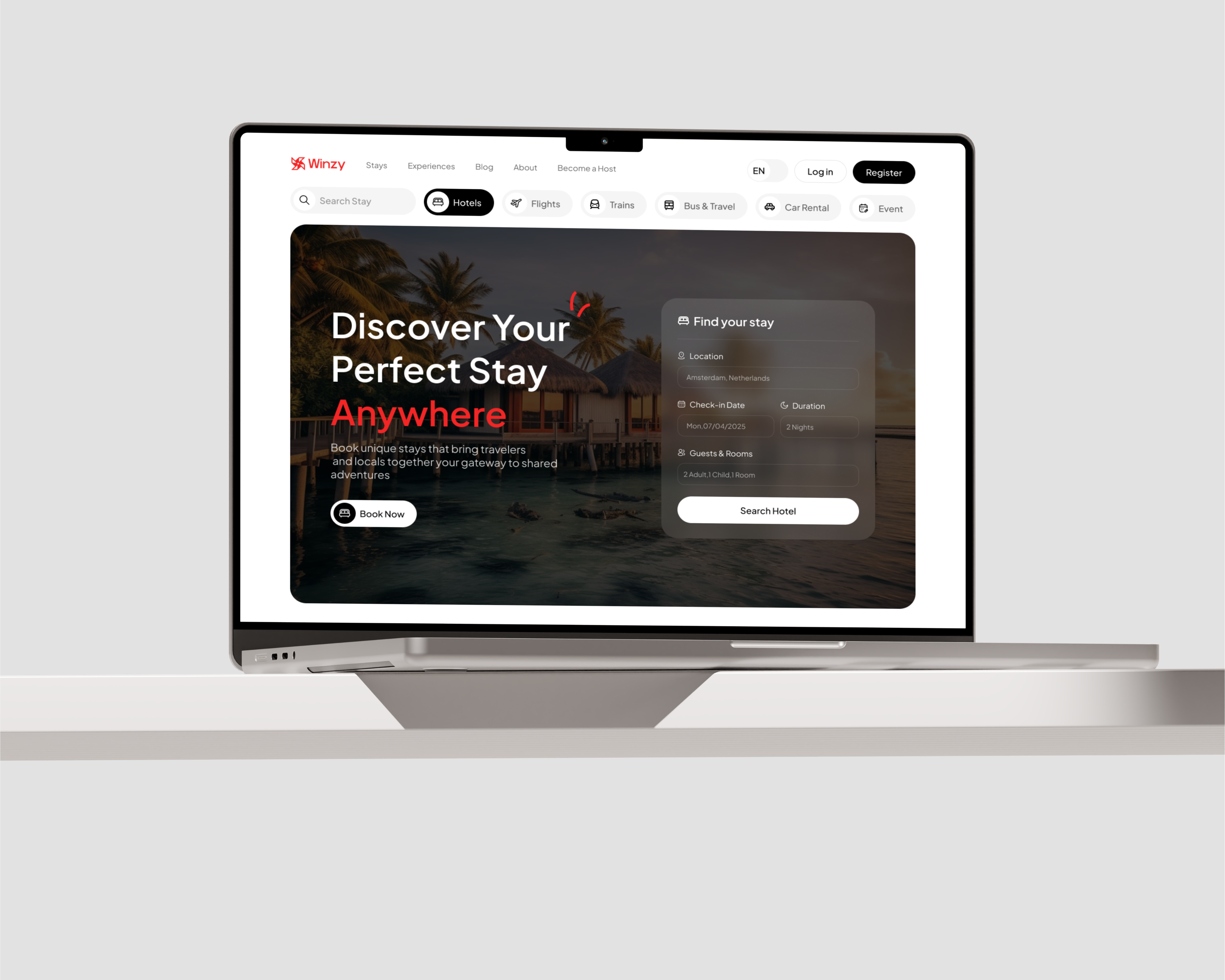 Luxury Hotel Booking Website vacation planner