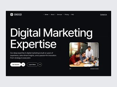 Digizo - Landing page Animation agency barkahlabs clean design digital agency framer landingpage modern motion motion graphics studio ui ui designer ux ux designer web web design webflow website wordpress