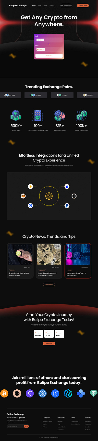 Ui/Ux Design for a Cryptocurrency Website case study cryptocurrency ui ux cryptocurrency website ui ui design user experience user interface user research ux ux design website ui design